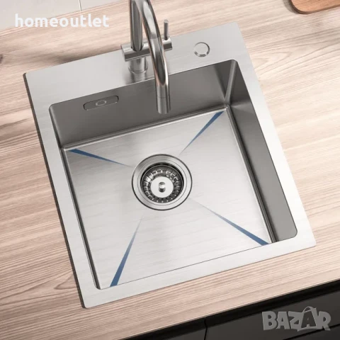 ПРОМОЦИЯ Кухненска мивка от неръждаема стомана с нано покритие 913258-06-CHG0617, снимка 7 - Мивки - 50983107