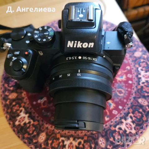 фотоапарат Nikon Z50 + обектив 16-50mm, f3.5-6.3 , снимка 3 - Фотоапарати - 53106575