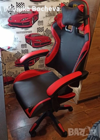 Промо!Нови геймърски столове с масажна възглавница, снимка 3 - Столове - 53479168