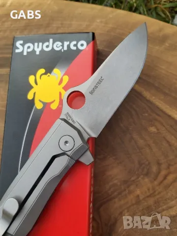 Сгъваем джобен нож Spyderco SpyMyto,Micarta/Titanium, снимка 4 - Ножове - 49294972