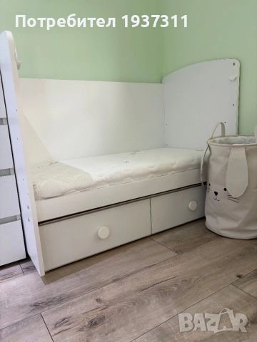 Нова бебешка кошарa Nicolle baby със скрин и нов матрак, снимка 2 - Кошарки - 52047134