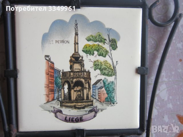 Старинна порцеланова картина пано, снимка 3 - Картини - 37992498