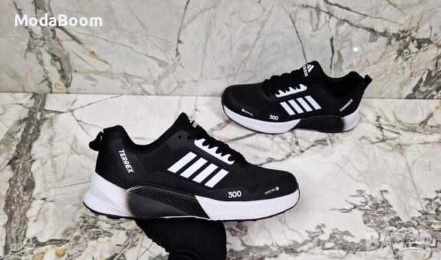 😎Adidas Черни Мъжки Маратонки😎, снимка 4 - Маратонки - 44100422