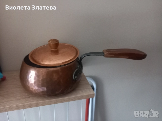 Медна касерола, снимка 3 - Съдове за готвене - 52857167