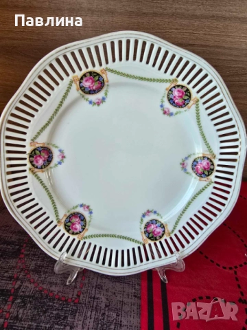 Порцеланово ажурено плато, снимка 5 - Аксесоари за кухня - 51772975