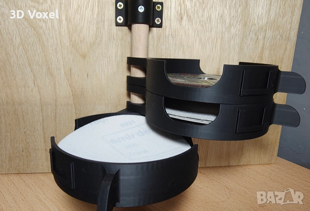 Стенна стойка за шкурки/Органайзер за шкурки и дискове, снимка 4 - Куфари с инструменти - 52377917