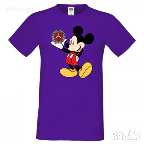 Мъжка тениска Mickey Mouse Mercedes Подарък,Изненада,Рожден ден, снимка 8 - Тениски - 36577410