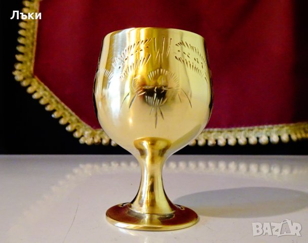 Английска бронзова чаша,шот 55 мл. , снимка 2 - Антикварни и старинни предмети - 33517343