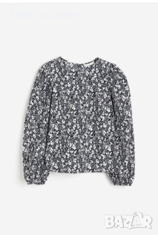 Блуза H&M от памук с обемни ръкави, нова , снимка 2 - Блузи с дълъг ръкав и пуловери - 43894237
