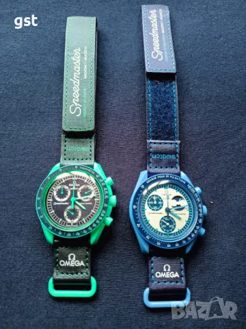 Omega Swatch Moons Speedmaster часовник Хронограф Копие, снимка 3 - Мъжки - 49476854