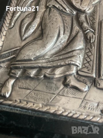 Сребърна икона 950 - Благовещение, снимка 5 - Икони - 51276602