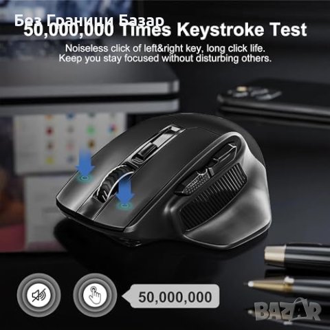 Нова Ергономична Безжична Мишка 5-степен DPI - Идеална за Гейминг, снимка 6 - Клавиатури и мишки - 43567666