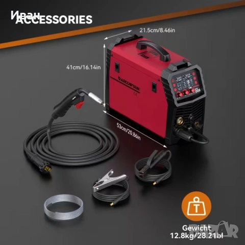 Заваръчен апарат ARCCAPTAIN 6-в-1  със Smart LED, 200A IGBT синергичен контрол , снимка 2 - Други машини и части - 53588504