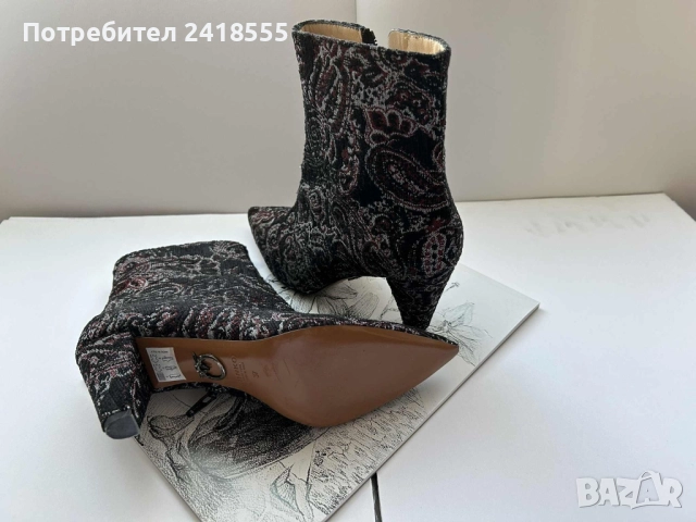 Боти Pinko от текстил и естествена кожа, снимка 4 - Дамски боти - 51870239