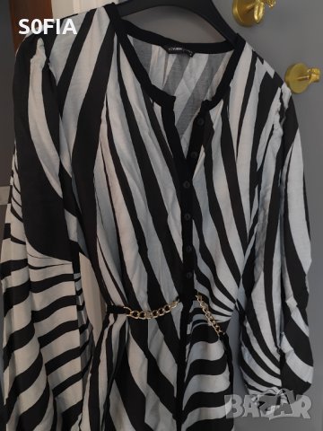 Дълга макси рокля зеброва шарка