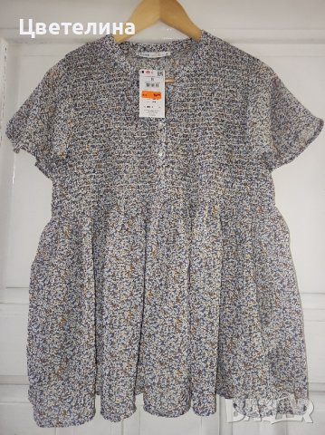 Дамска блуза с цветя HOUSE размер S цена 19.90 лв., снимка 1 - Корсети, бюстиета, топове - 43342242