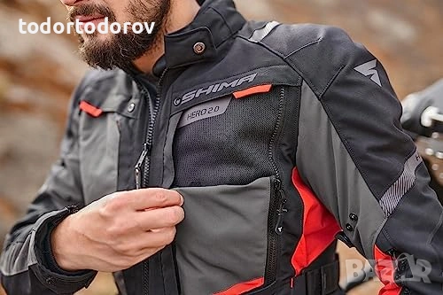 Мъжко трислойно ендуро мото яке за мотоциклет SHIMA HERO 2.0 Black , снимка 4 - Аксесоари и консумативи - 53168901