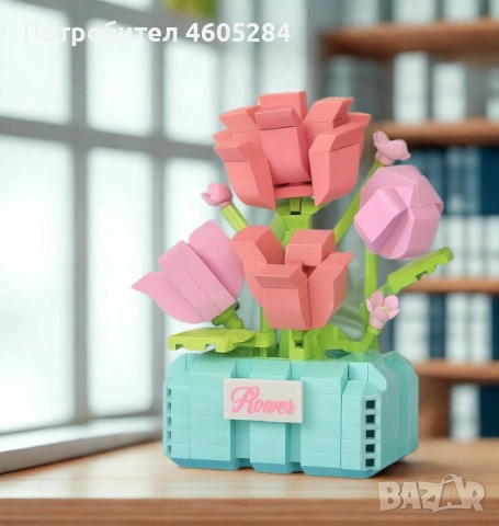 Конструктор “Розички в саксия”, снимка 4 - Конструктори - 51848989