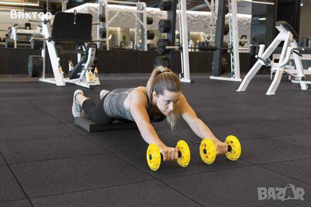 Фитнес колела комплект от 2 бр с мека подложка за колената., снимка 6 - Фитнес уреди - 28344695