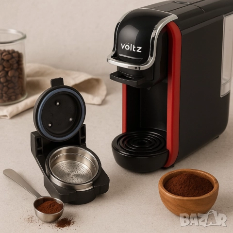 Двойна приставка за мляно кафе съвместима с кафемашина Voltz OV51171B5, снимка 3 - Други стоки за дома - 51927192
