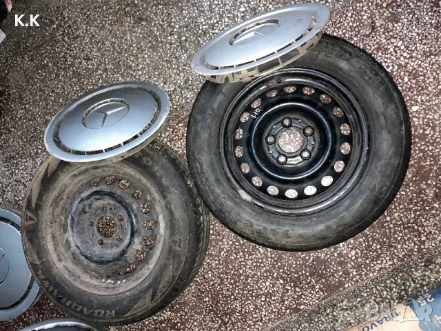 Оригинални Мерцедесови Железни Джанти 15ки 5х112 с Гуми 