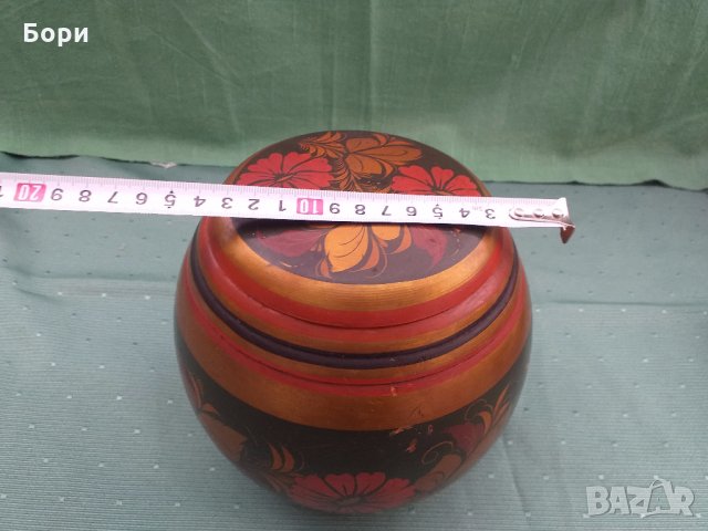 Дървена кръгла голяма кутия, снимка 4 - Други - 32671457