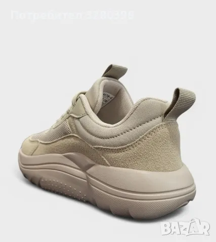 Олекотени дамски маратонки с анатомично ходило в бежов цвят. , снимка 3 - Маратонки - 49168154