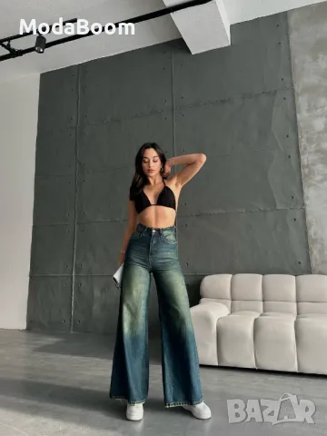 Дамски дънки широка кройка, снимка 3 - Спортни екипи - 48760349