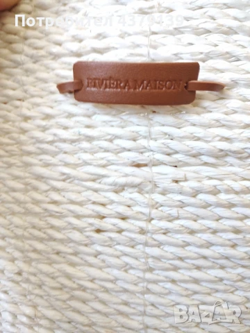 RivieraM Maison Monogram 2 кошници от рафия, снимка 3 - Други стоки за дома - 51181074