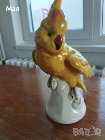 Порцеланов папагал  Какаду антика, снимка 11 - Антикварни и старинни предмети - 50371194