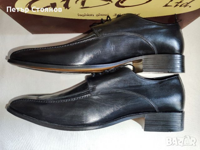 Чудесни мъжки български официални обувки GIDO №45, снимка 7 - Официални обувки - 36984635