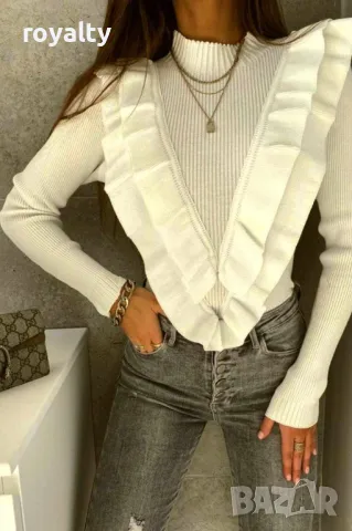 Дамска блуза Два цвята , снимка 2 - Блузи с дълъг ръкав и пуловери - 49582822