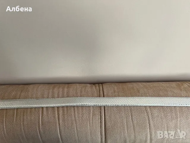 Сребрист колан от естествена змийска кожа, снимка 5 - Колани - 47527396