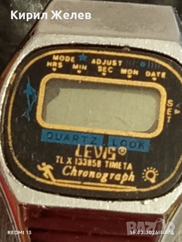 Винтидж електтронен часовник LEVIS ретро рядък дамски за КОЛЕКЦИОНЕРИ 51822, снимка 3 - Дамски - 53481645