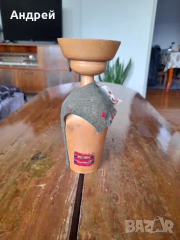 Стар дървен свещник, снимка 2 - Други ценни предмети - 48948142