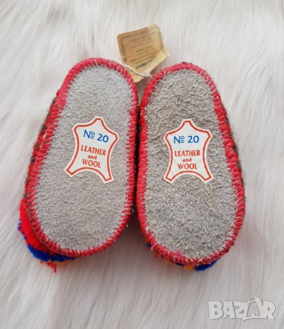  Детски пантофи от чиста вълна №19/20 - НОВИ, снимка 7 - Детски пантофи - 35026084