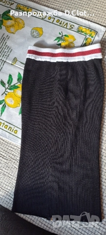 пола висока талия до коляното с цип отпред , снимка 6 - Поли - 51432762