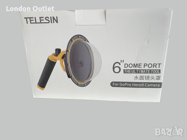 TELESIN 6'' Dome Port 30M водоустойчив корпус за GoPro Hero 8/9/10 Trigger Dome Cover Аксесоари за о, снимка 1 - Друга електроника - 43396261