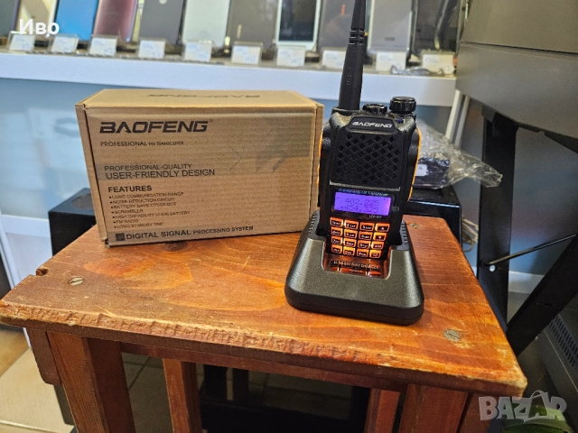 НОВА! Преносима радиостанция Baofeng UV-6R Работна честота: 65MHz – 108MHz (FM радио), VHF 136 – 174
