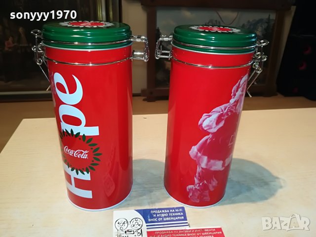 coca cola 2бр метални кутии за колекция 2107211131, снимка 2 - Колекции - 33583643