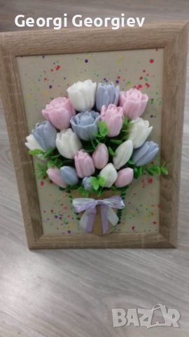 Цветя от глицерин.сапун, снимка 3 - Изкуствени цветя - 39357090