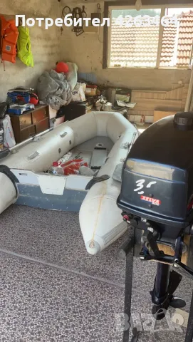 Надуваема лодка с моторче 3.5кс, снимка 1