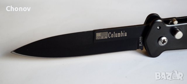 АВТОМАТИЧЕН СГЪВАЕМ НОЖ КОЛУМБИЯ COLUMBIA ТИГЪР ЧИСТО НОВ, снимка 10 - Ножове - 38654952