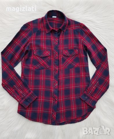 Дамска карирана риза XS-S, снимка 3 - Ризи - 43294604