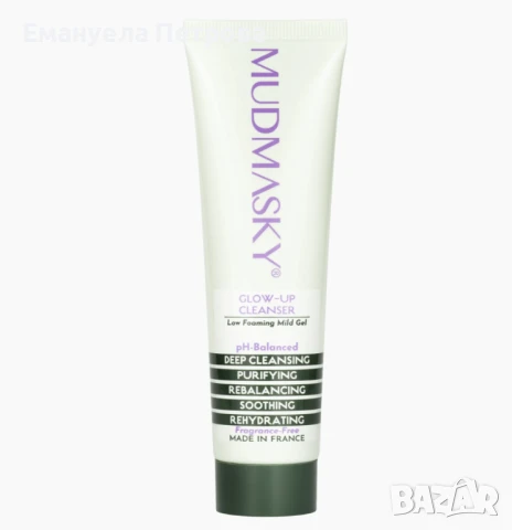 Измивен гел за лице MUDMASKY Glow-up Cleanser 