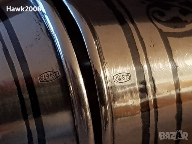 Сребърни сребро с позлата и ниело чифт руски перфектни чашки чаша, снимка 6 - Антикварни и старинни предмети - 39567516