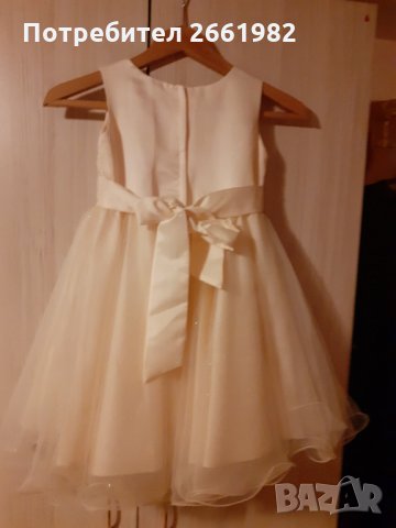 Разкошна кремава официална рокля за малка дама, снимка 3 - Детски рокли и поли - 33300848