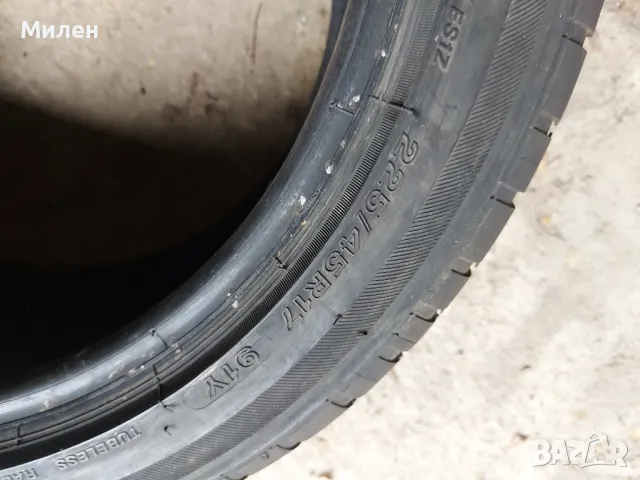 225 45 17 летни 4бр. Bridgestone , снимка 4 - Гуми и джанти - 49616682