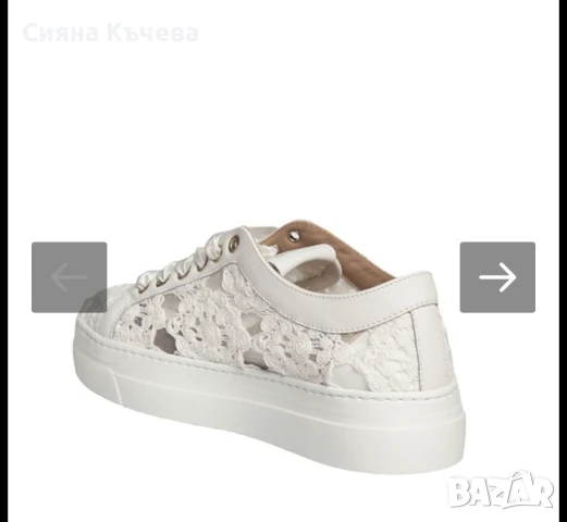 НОВО! Дамски Бели Сникърси с Бродерия и Сатенени Връзки STOKTON, снимка 2 - Дамски ежедневни обувки - 50819851