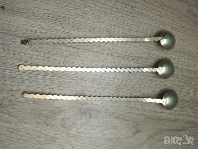 две посребрени метални лъжички, снимка 4 - Други ценни предмети - 47736371